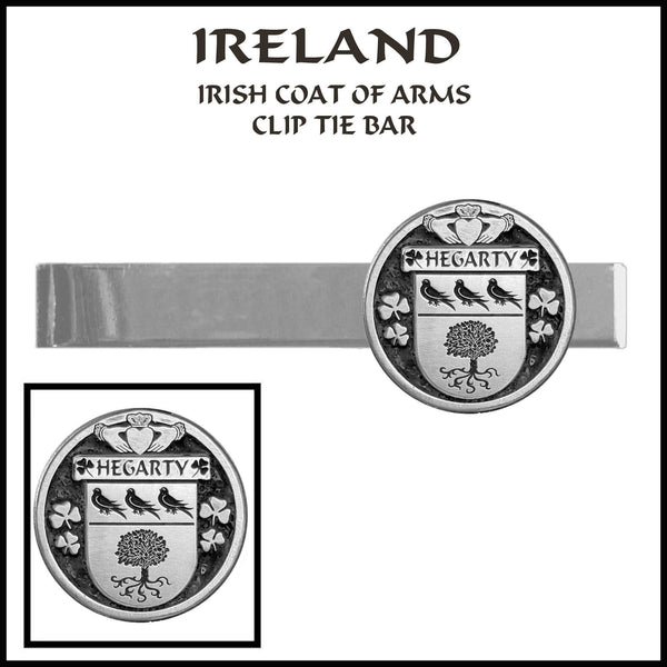 Hegarty Irish Coat of Arms Clip Tie Bar - ICTB10