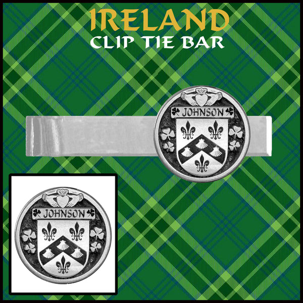 Johnson Irish Coat of Arms Clip Tie Bar - ICTB10