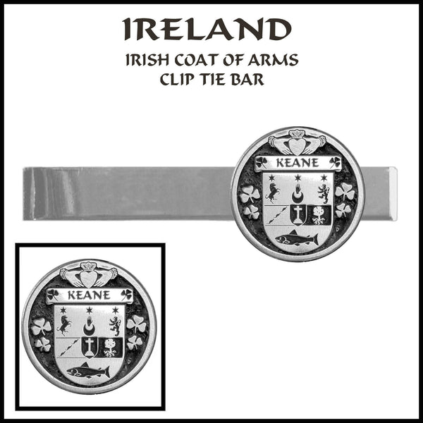 Keane Irish Coat of Arms Clip Tie Bar - ICTB10