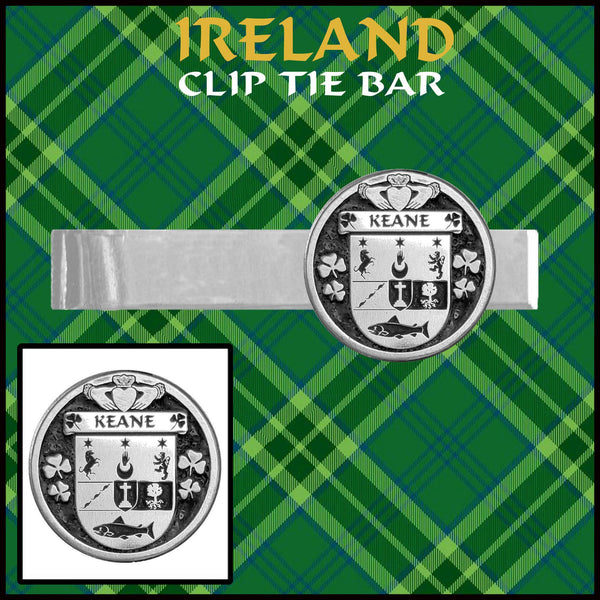Keane Irish Coat of Arms Clip Tie Bar - ICTB10