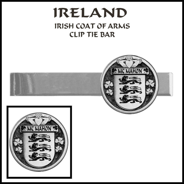 McMahon Irish Coat of Arms Clip Tie Bar - ICTB10