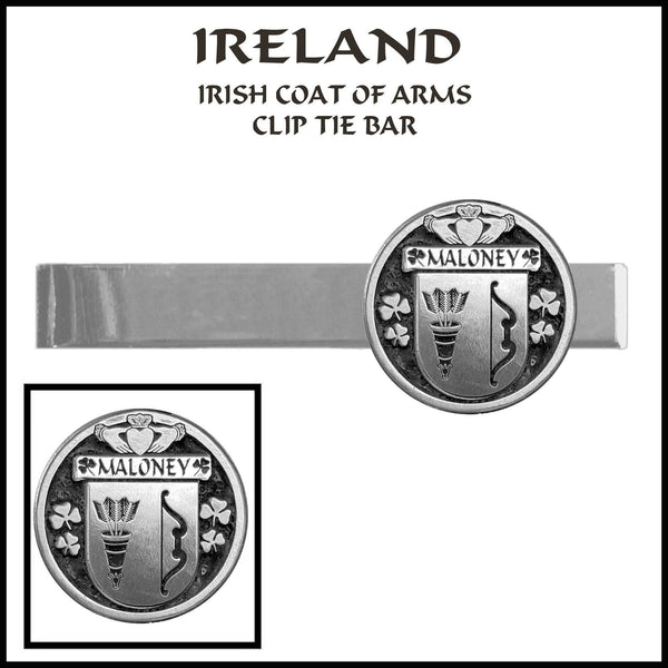 Maloney Irish Coat of Arms Clip Tie Bar - ICTB10