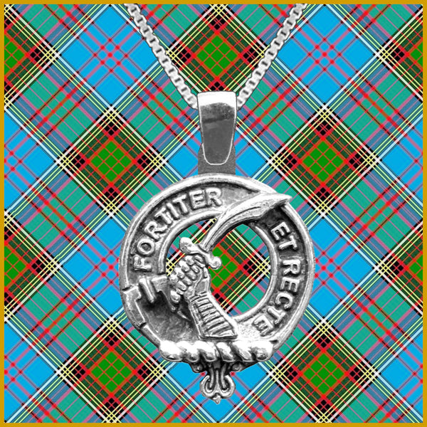 Elliott Large 1" Scottish Clan Crest Pendant - Sterling Silver