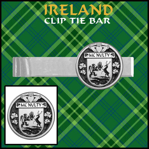 McNulty Irish Coat of Arms Clip Tie Bar - ICTB10