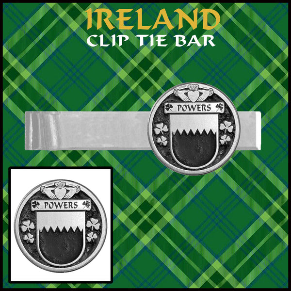 Powers Irish Coat of Arms Clip Tie Bar - ICTB10