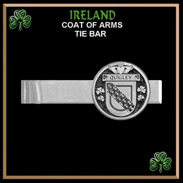 Quigley Irish Coat of Arms Clip Tie Bar - ICTB10