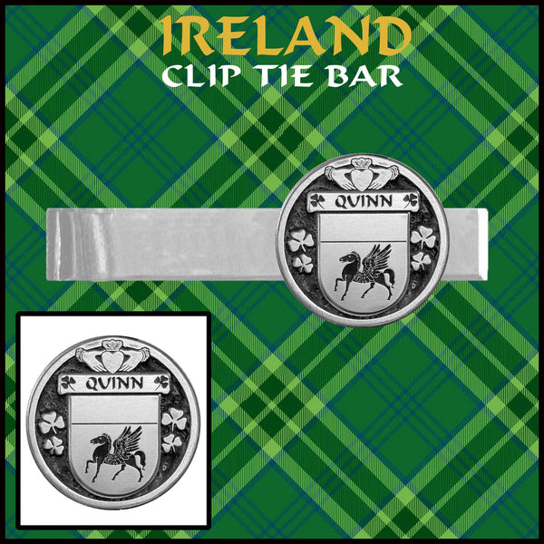 Quinn Irish Coat of Arms Clip Tie Bar - ICTB10