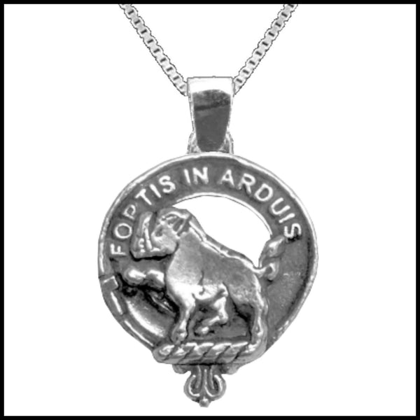Finlay Large 1" Scottish Clan Crest Pendant - Sterling Silver