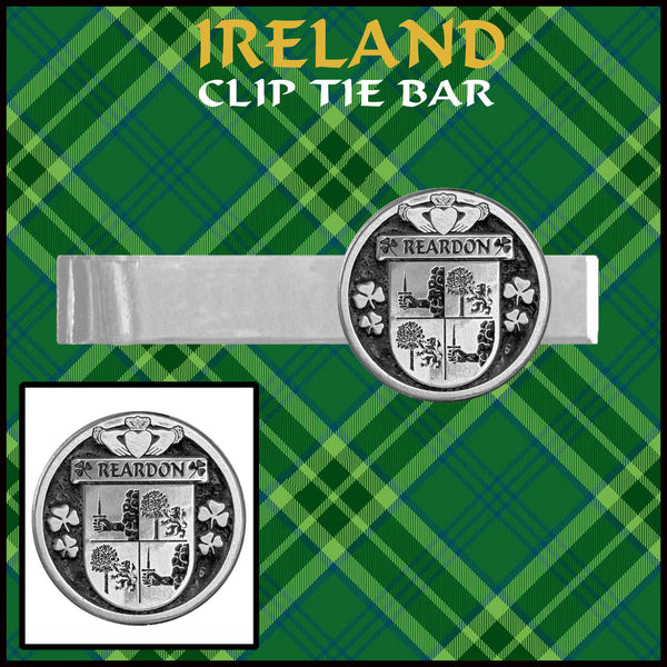 Reardon Irish Coat of Arms Clip Tie Bar - ICTB10