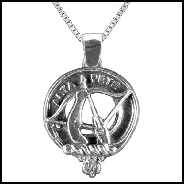 Fletcher Large 1" Scottish Clan Crest Pendant - Sterling Silver