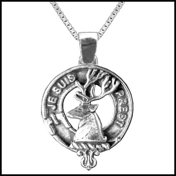Fraser Lovat Large 1" Scottish Clan Crest Pendant - Sterling Silver