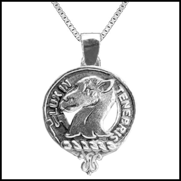 Fullerton Large 1" Scottish Clan Crest Pendant - Sterling Silver