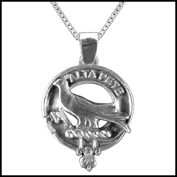 Glen Large 1" Scottish Clan Crest Pendant - Sterling Silver