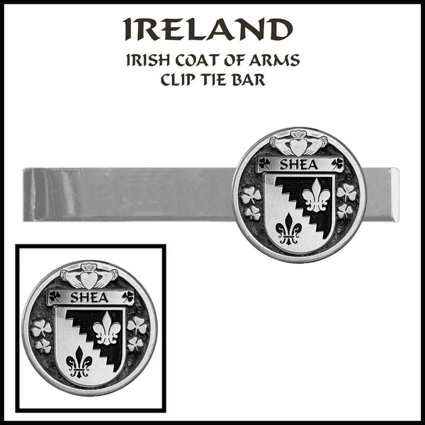 Shea Irish Coat of Arms Clip Tie Bar - ICTB10