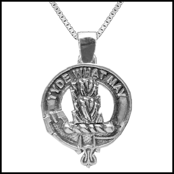Haig Large 1" Scottish Clan Crest Pendant - Sterling Silver