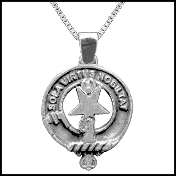 Henderson Large 1" Scottish Clan Crest Pendant - Sterling Silver