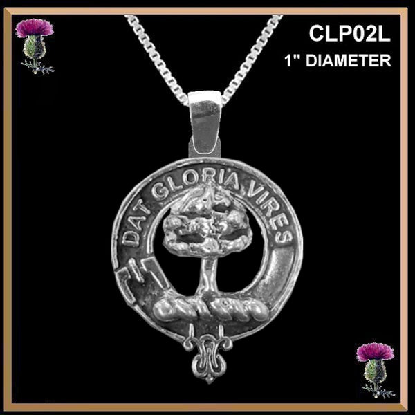 Hog Large 1" Scottish Clan Crest Pendant - Sterling Silver