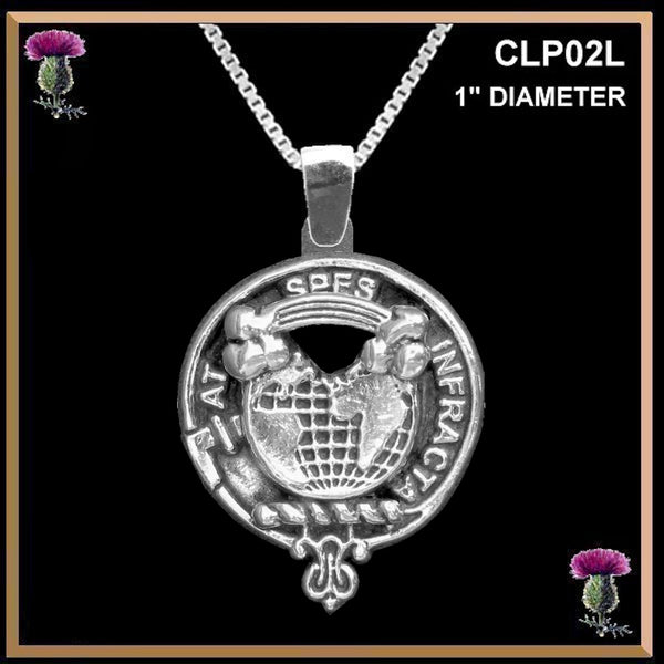 Hope Large 1" Scottish Clan Crest Pendant - Sterling Silver