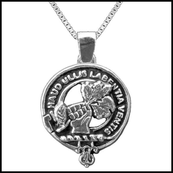 Irvine Bonshaw Large 1" Scottish Clan Crest Pendant - Sterling Silver