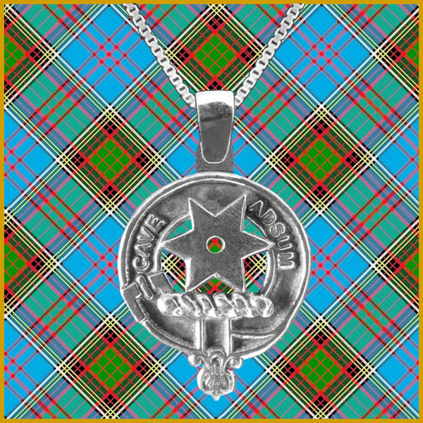 Jardine Large 1" Scottish Clan Crest Pendant - Sterling Silver