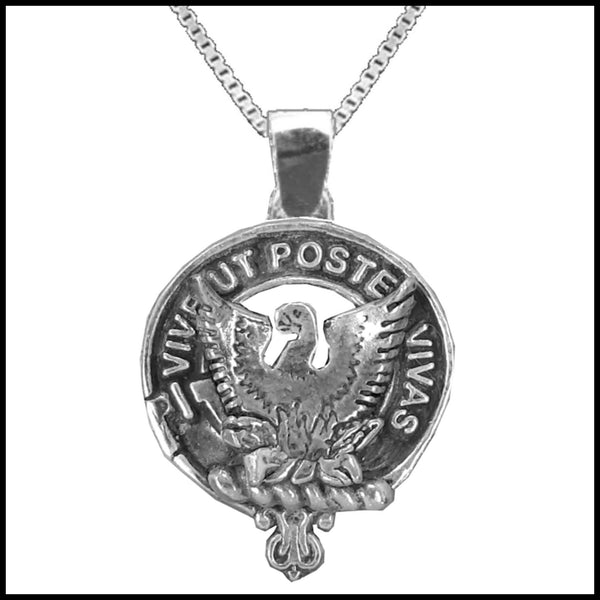 Johnston Caskieben Large 1" Scottish Clan Crest Pendant - Sterling Silver
