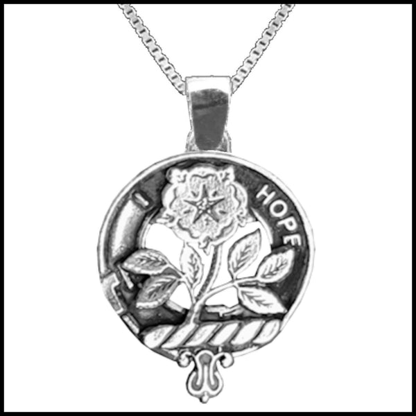 Learmont Large 1" Scottish Clan Crest Pendant - Sterling Silver