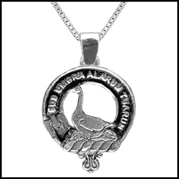 Lauder Large 1" Scottish Clan Crest Pendant - Sterling Silver