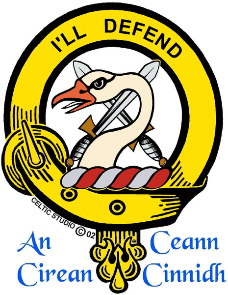 Lennox Large 1" Scottish Clan Crest Pendant - Sterling Silver