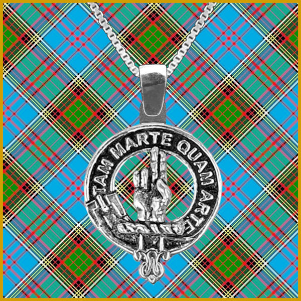 Logie Large 1" Scottish Clan Crest Pendant - Sterling Silver