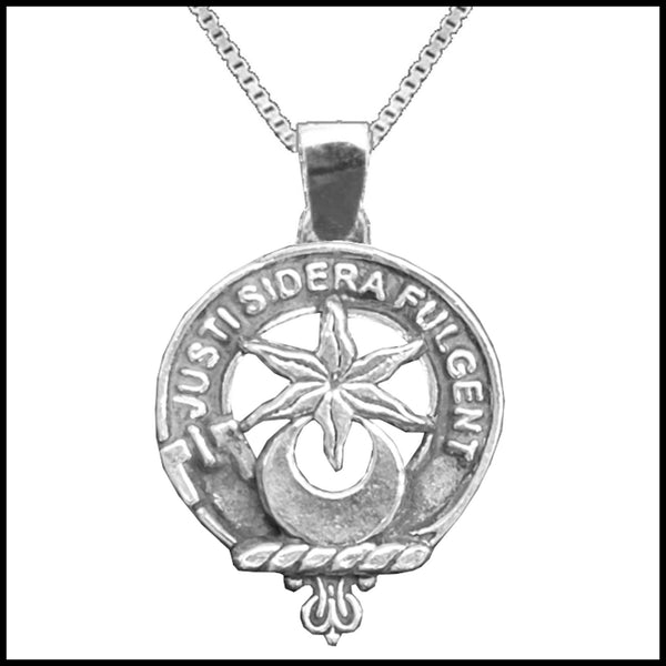 MacCall Large 1" Scottish Clan Crest Pendant - Sterling Silver