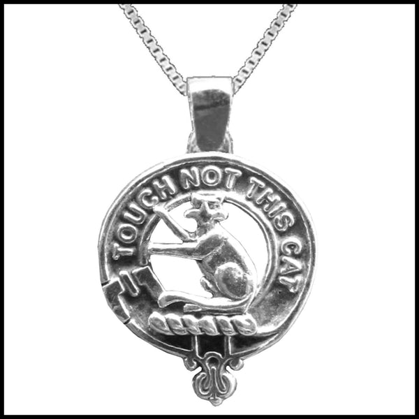MacGillvary Large 1" Scottish Clan Crest Pendant - Sterling Silver