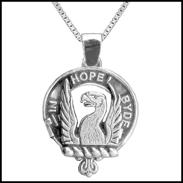 MacIain Large 1" Scottish Clan Crest Pendant - Sterling Silver