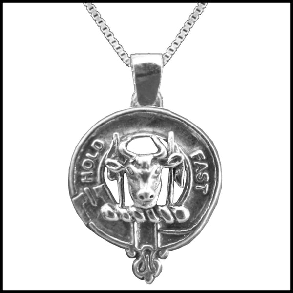 MacLeod (Harris) Large 1" Scottish Clan Crest Pendant - Sterling Silver
