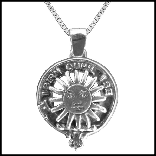 MacLeod (Lewis) Large 1" Scottish Clan Crest Pendant - Sterling Silver