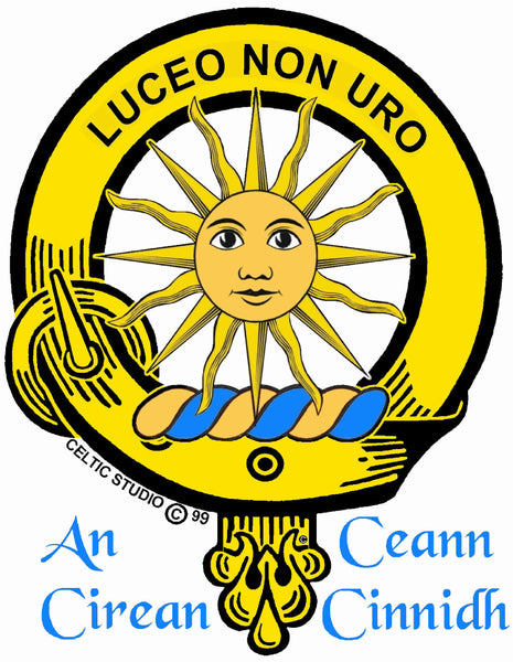 MacLeod (Raasay) Large 1" Scottish Clan Crest Pendant - Sterling Silver