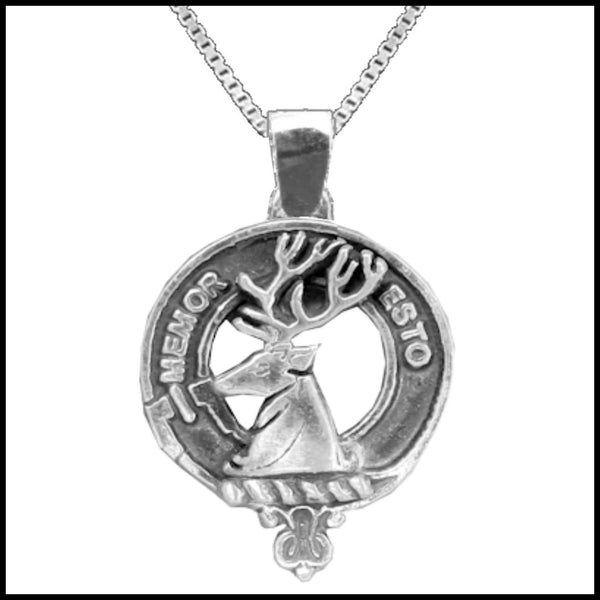 MacPhail Large 1" Scottish Clan Crest Pendant - Sterling Silver