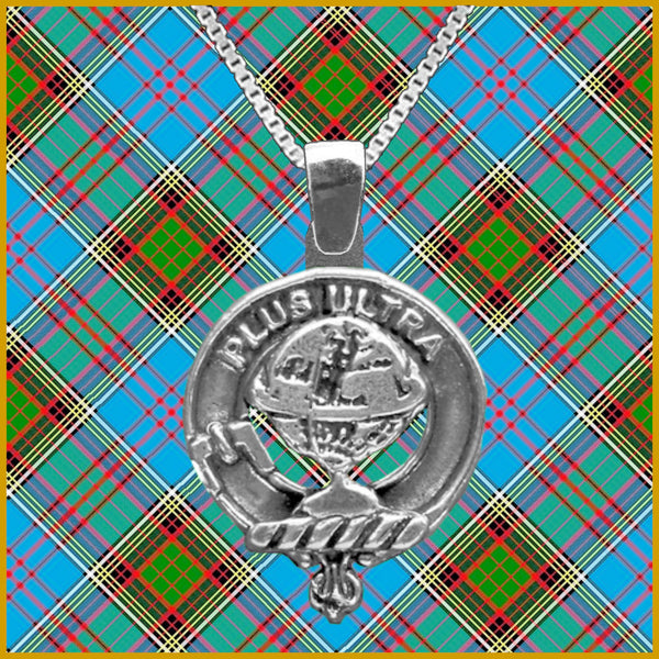 Nairn Large 1" Scottish Clan Crest Pendant - Sterling Silver