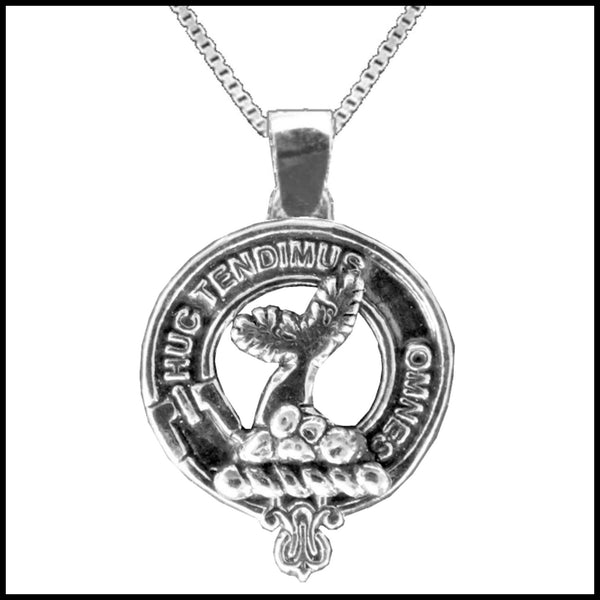 Paterson Large 1" Scottish Clan Crest Pendant - Sterling Silver
