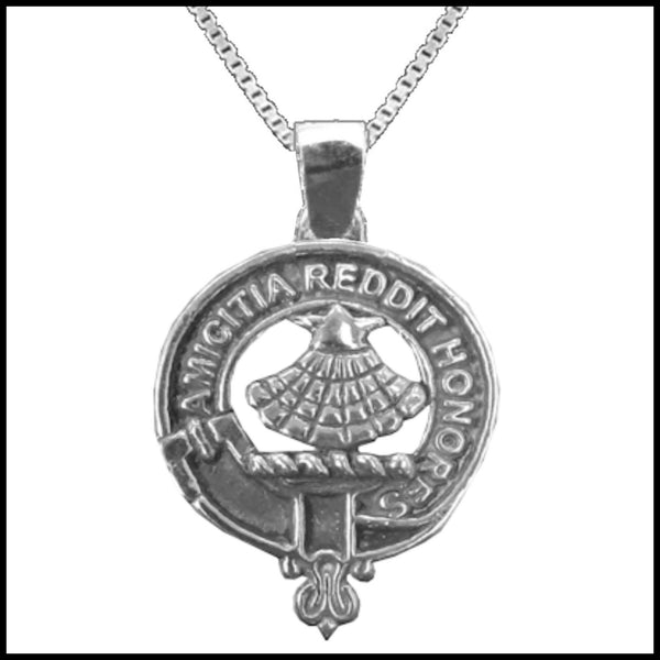 Pringle Large 1" Scottish Clan Crest Pendant - Sterling Silver
