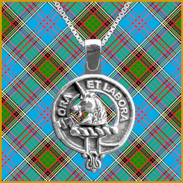 Ramsay Large 1" Scottish Clan Crest Pendant - Sterling Silver