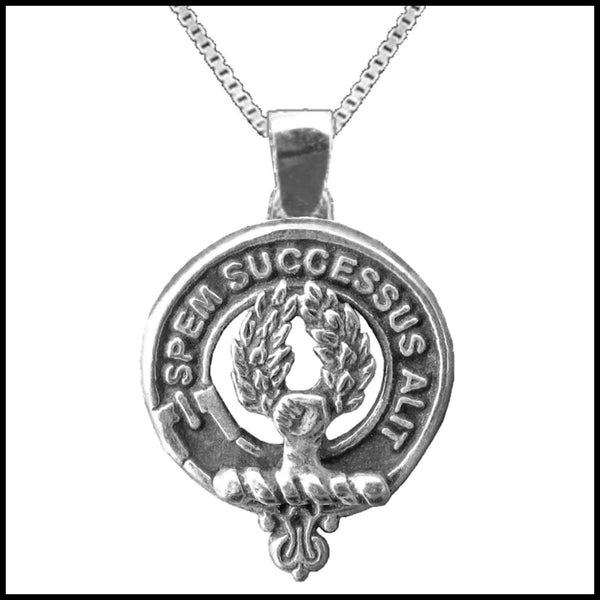 Ross Large 1" Scottish Clan Crest Pendant - Sterling Silver