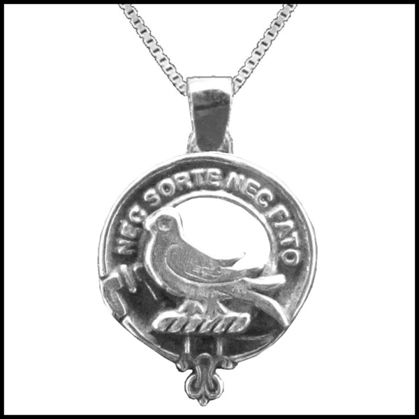 Rutherford Large 1" Scottish Clan Crest Pendant - Sterling Silver
