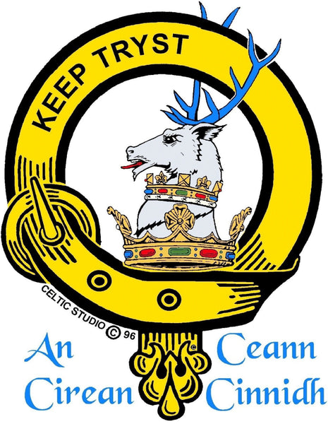 Sempill Large 1" Scottish Clan Crest Pendant - Sterling Silver