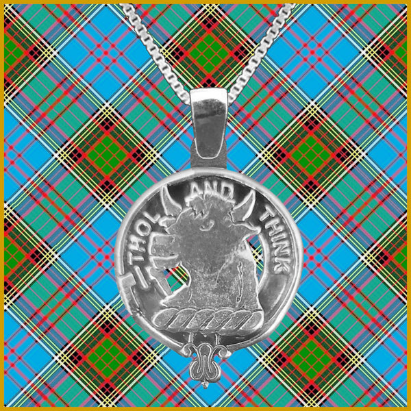 Tweedie Large 1" Scottish Clan Crest Pendant - Sterling Silver