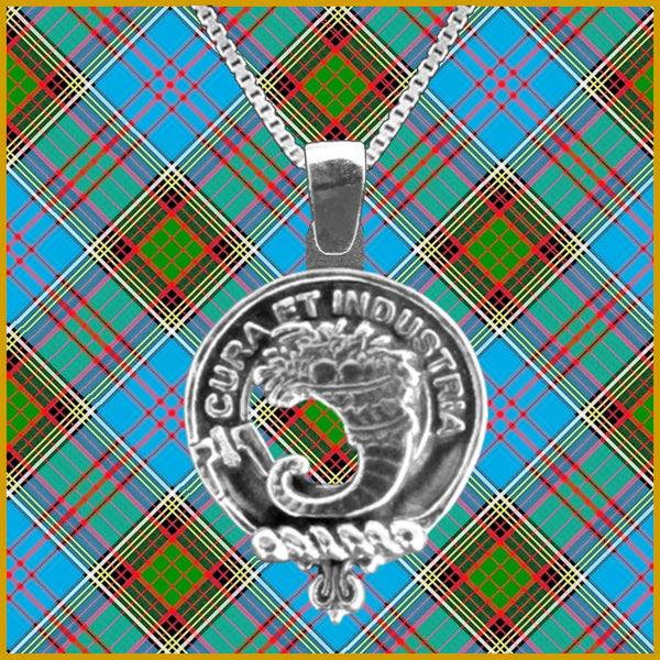 Walker Large 1" Scottish Clan Crest Pendant - Sterling Silver