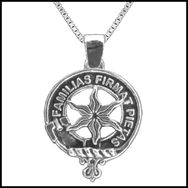 Wardlaw Large 1" Scottish Clan Crest Pendant - Sterling Silver