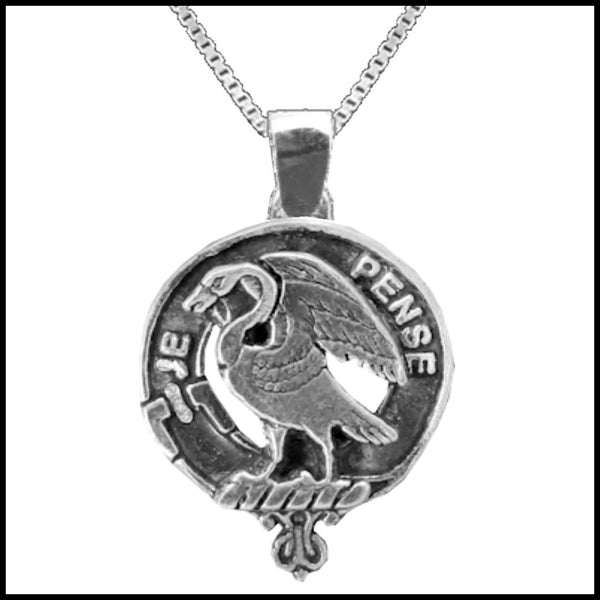 Wemyss Large 1" Scottish Clan Crest Pendant - Sterling Silver