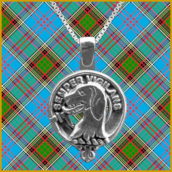 Wilson Large 1" Scottish Clan Crest Pendant - Sterling Silver