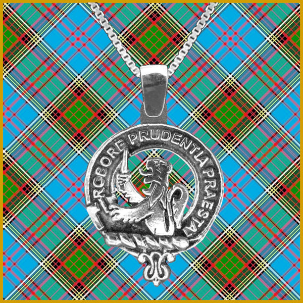 Young Large 1" Scottish Clan Crest Pendant - Sterling Silver