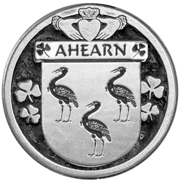 Ahearn Irish Coat of Arms Art Nouveau Drop Pendant